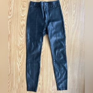 Zara Sleek Black Leather Pants